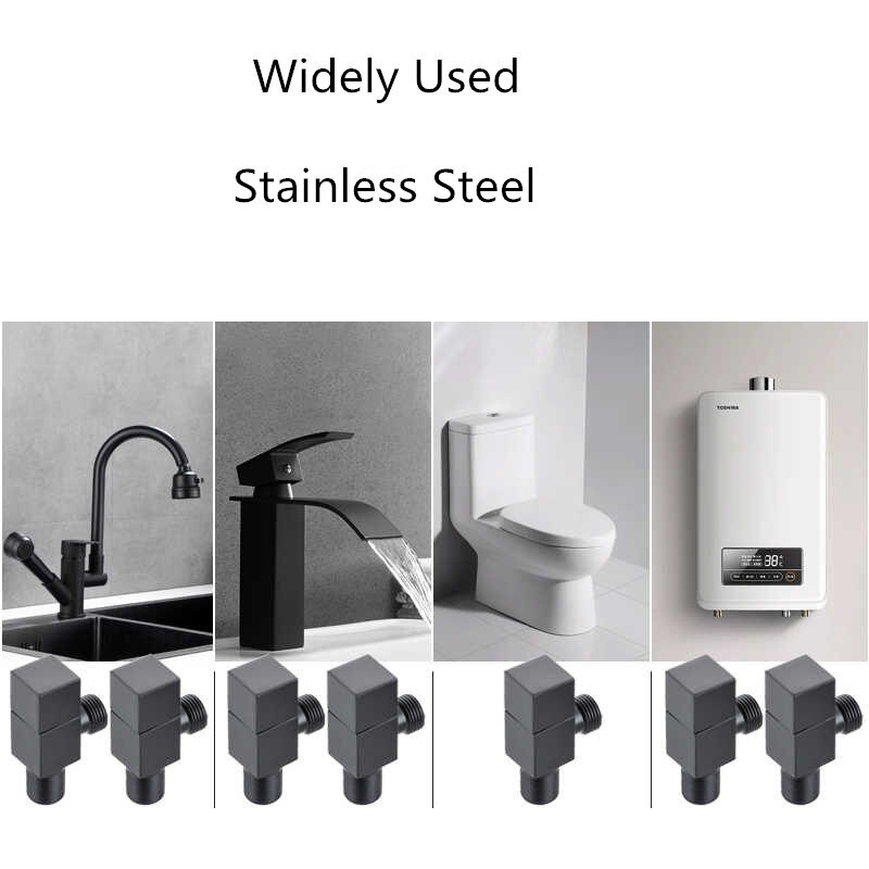 Winkel Ventil Wasser Regelventil Brus Gold Ecke Ventil Schlecht Wasserhahn Wasser Ventil 1/2*1/2 Edelstahl Schwarz Winkel ventile