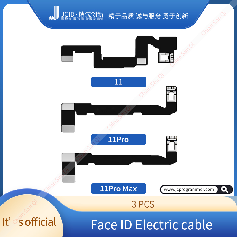 JC-Cable flexible para reparación de identificación facial, matriz de puntos apto para iPhone X/XS/XR/XSMAX/11/11P/11PM/12/12PM: 11 Series 3PCS