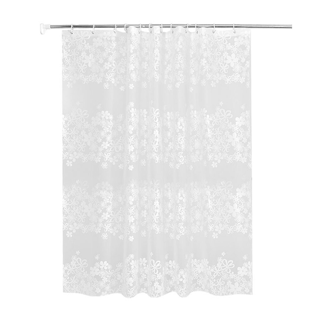 Doublure de rideau de douche en PEVA | Pisselion blanc clair avec rideau de douche, crochets anti-rouille, rideaux épais imperméables BDF99
