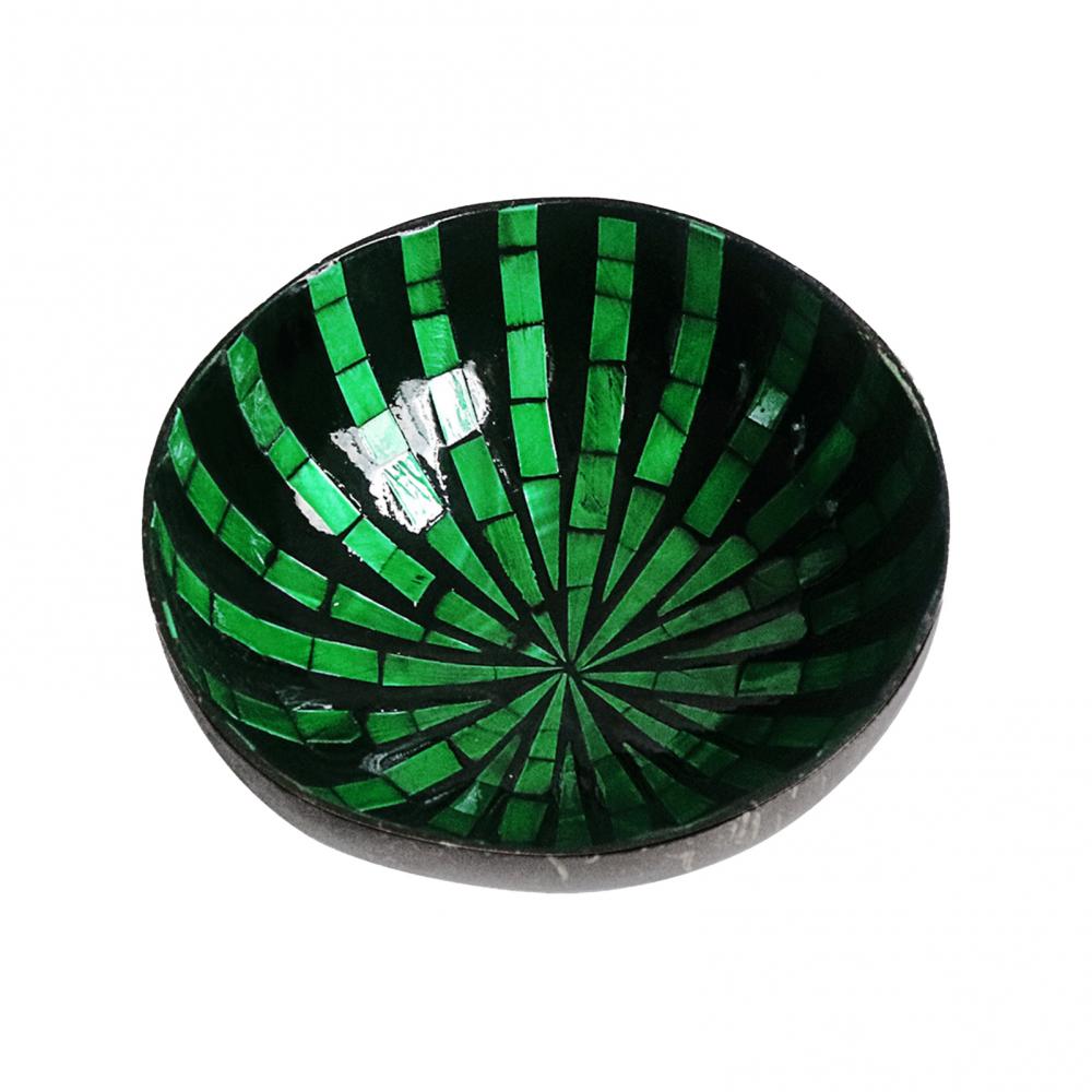 Container Natural Salad Bowl Bowl Coconut Shell Coconut Candy Ice Cream Bowls Food Coconut Bowls Handmade Fruit Home Decor: Green