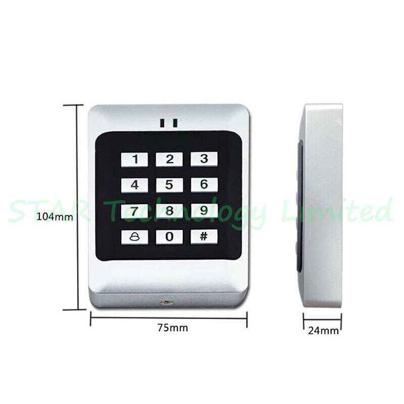 125khz Rfid Door Access Control System with keypad Rfid Standalone Door Access Controller with 10 Pieces Keyfobs