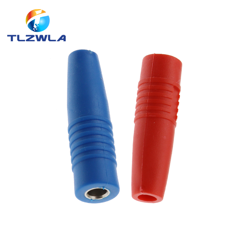 Connecteur à souder en laiton, fiche banane femelle isolée de 4mm, 5 pièces