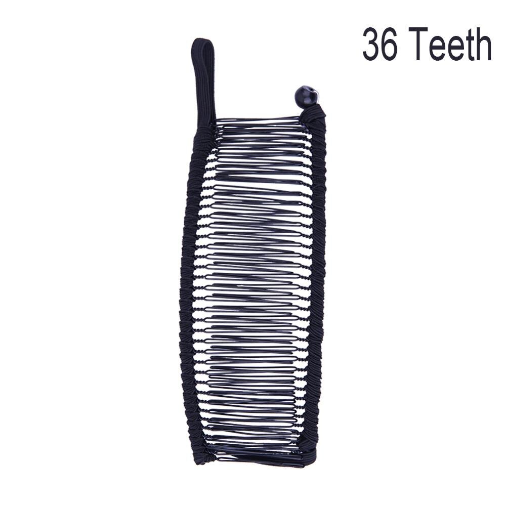 Pince banane pour cheveux épais, naturels, bouclés, Vintage, extensible, multi-styles, peigne, accessoires pour cheveux: 36 black