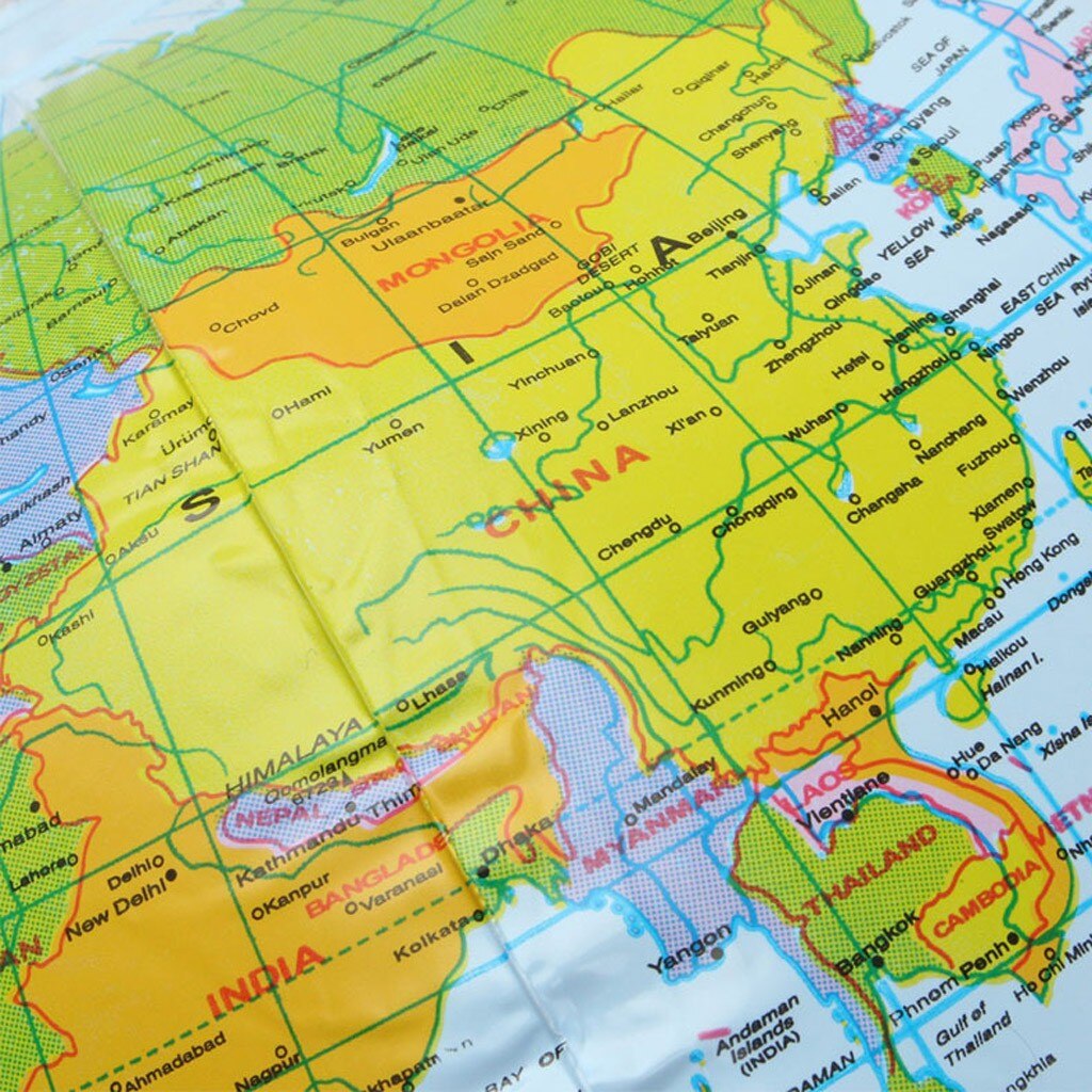40 Cm Opblaasbare Wereldbol Leren Onderwijs Geografie Speelgoed Kaart Ballon Strand Bal Voor Kinderen Educatief Zomer Strand Speelgoed 20JUN23