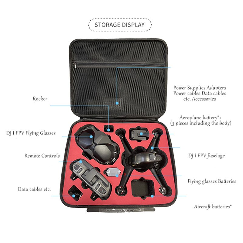 DJI FPV Hardshell Handheld Lagerung Tasche Wasserdichte Schutz Kasten Tragetasche Für DJI FPV Handtasche Tragen Tasche Drohne Zubehör