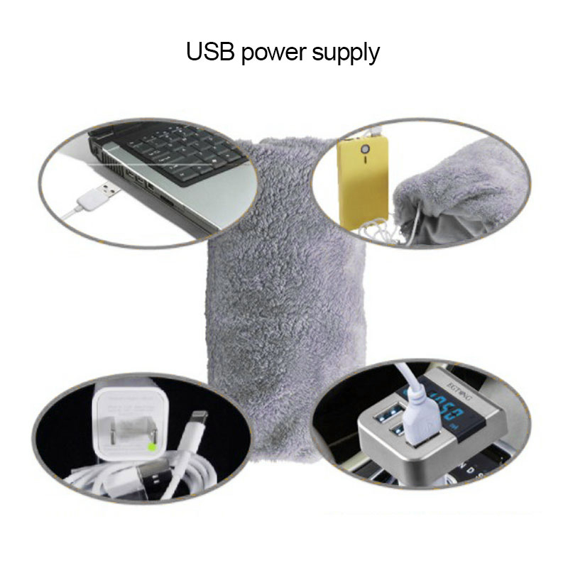 Usb voeding handwarmer flanel kristal super zachte niet-geweven PP katoen pluche kussen wasbaar kussen water fles