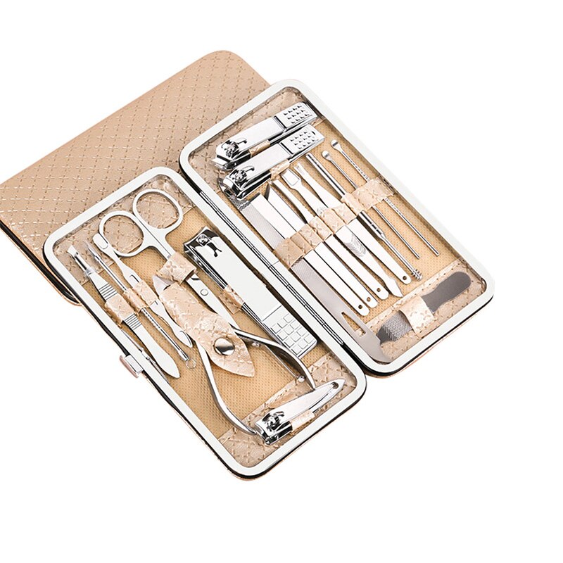 19pcs of One Set Multifunctional Nail Trimmer Portable Manicure Kit Durable Nail Clippers Useful Nail Cutter for Man Woman Home: G355832