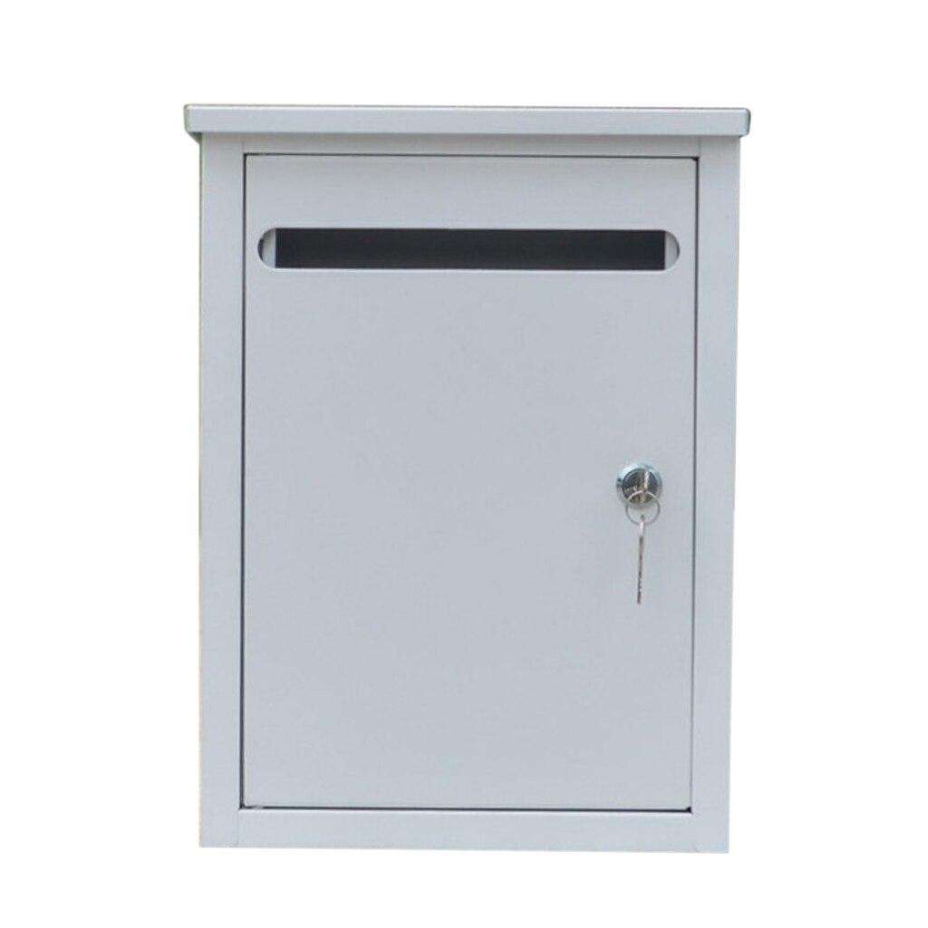 Outdoor Security Locking Mailbox Letter Box Post Box Newspaper Magazine Box