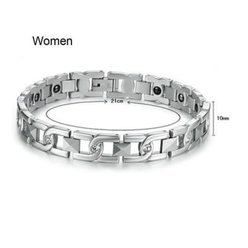 Cubic Zirconia Silver Color Germanium Chain Couples Bracelets Love Bracelet for Lovers' Engagement Wedding Anniversary Day