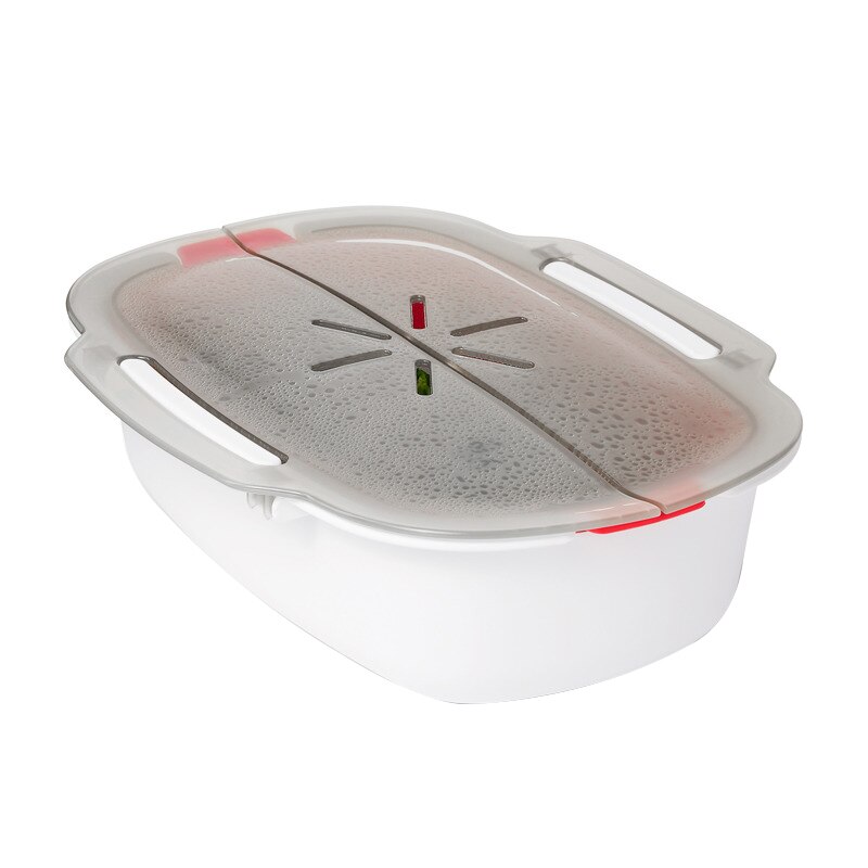 Voedsel Scherper Food Grade Pp Dampende Schotel Magnetron Stoomboot Mand Vis Vlees Groenten Voedsel Steamer Keuken Kookgerei