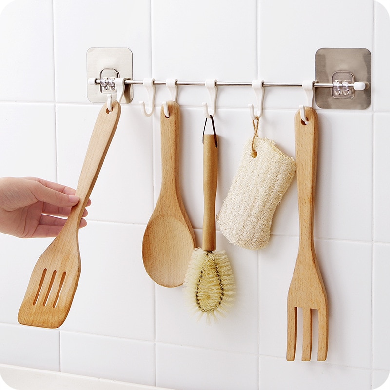 Küche Gabgets Schrank 6-Haken Heimat Organizer Lagerregal Speisekammer Truhe Werkzeuge Handtücher Aufhänger Kleiderschrank Handtuchhalter Lagerregal