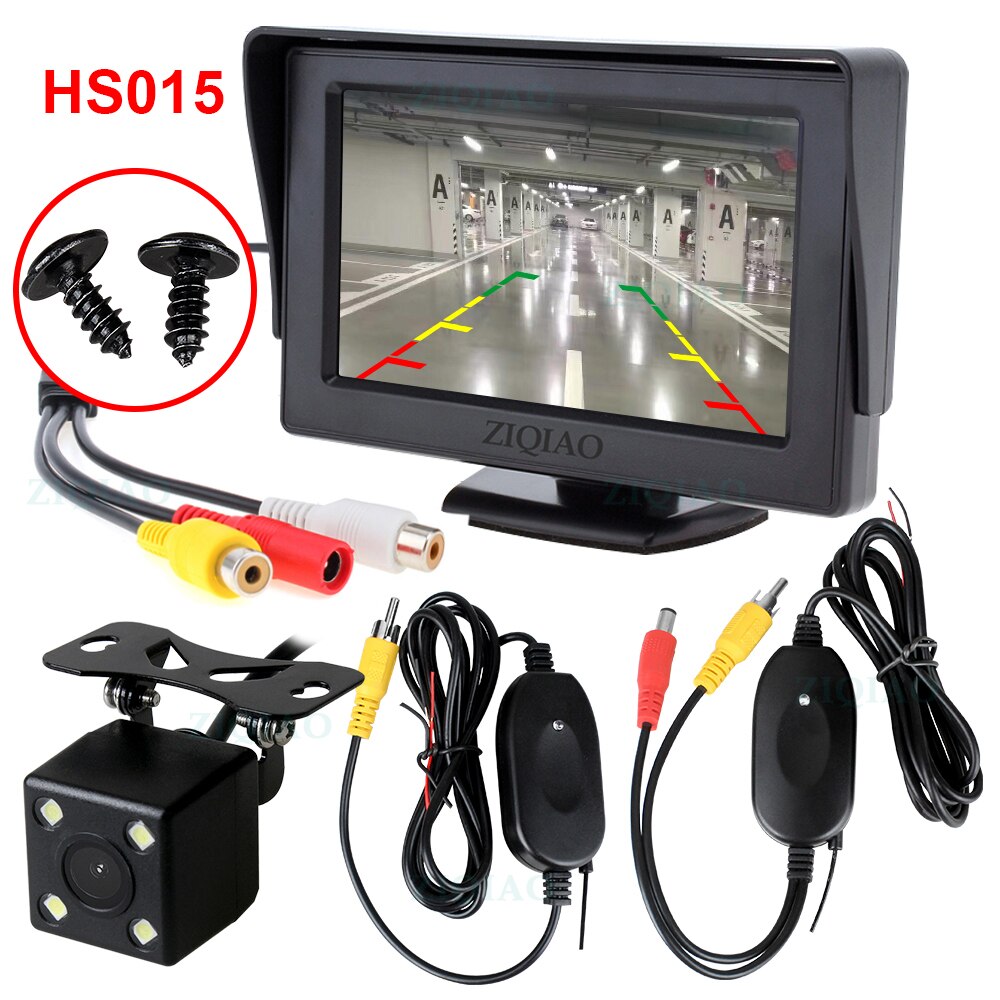 2,4 GHz sans Fil Vidéo Transmetteur et Récepteur pour la Voiture Caméra de  Recul Vue Arrière Inversée Moniteur Parking System