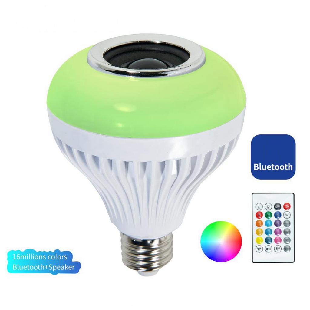 5-7W Wireless Bluetooth Speaker Lamp LED RGB Music Playing Bulb Light E27 Dimmable, 6500K Cool White Emergency Bathroom Wifi