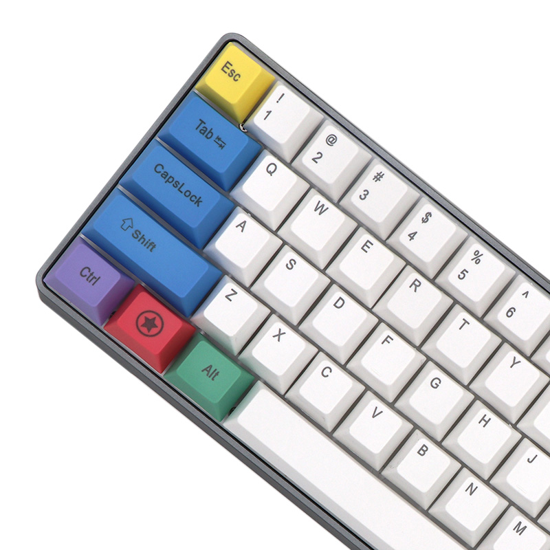 Copritasti Tastiera meccanica PBT Gesso di Colore Set keycap GH60 FFC660 64 tasti 87 eys 104 tasti 108 tasti Chiave Cap