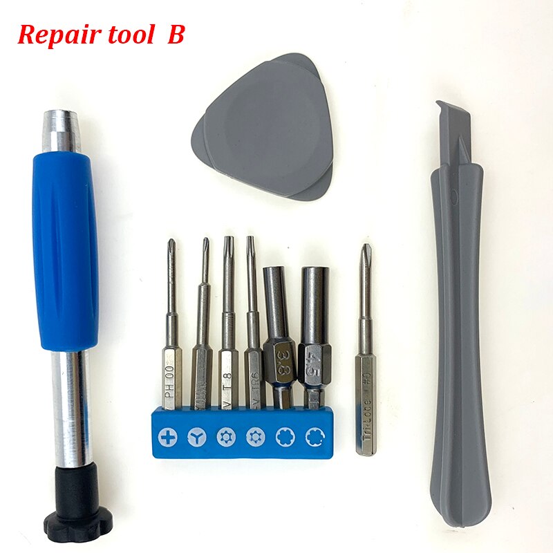 Palanca de mando analógica 3D, palanca de pulgar, módulo de llave de tapa de botón, herramienta de reparación para Nintendo cambiar controlador Joy-Con + herramienta de reparación: Repair tool B