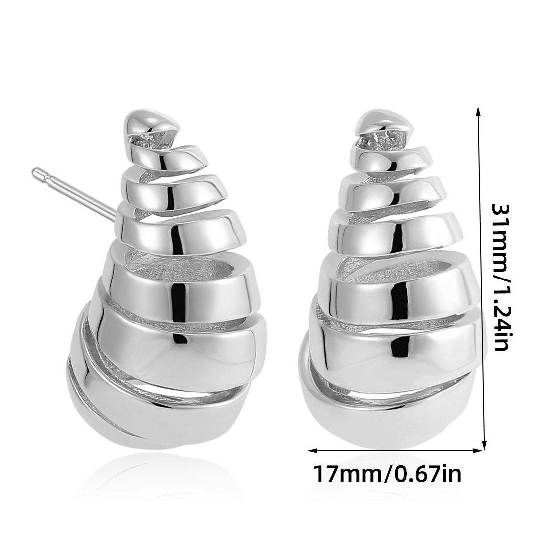 Pendientes de aro dorados gruesos de gran tamaño para mujer y niña, pendientes de gota de agua Extra grandes, aros grandes ligeros, joyería de: PALLADIUM