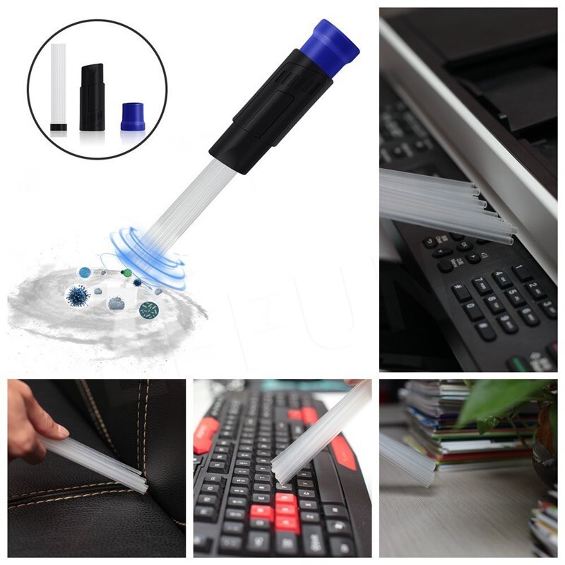 Dusty Brush Vacuum Cleaner Multifunction Straw Tube Dust Dirt Remover Brush Portable Universal Vacuum Remover Cleaning Tools