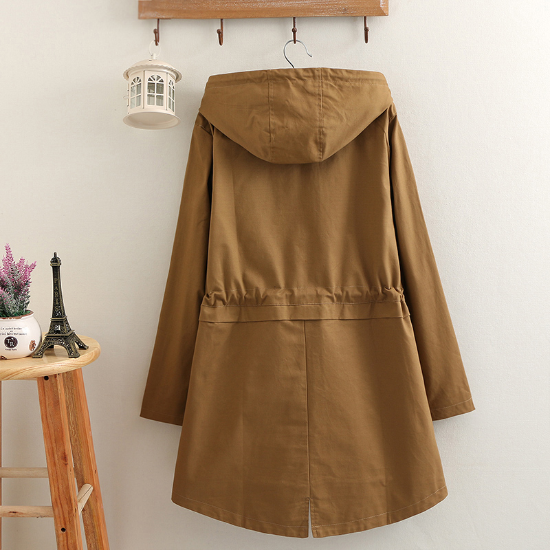 Abrigos cortavientos para mujer, talla grande 4xl, largos, con capucha, holgados, para primavera y otoño.