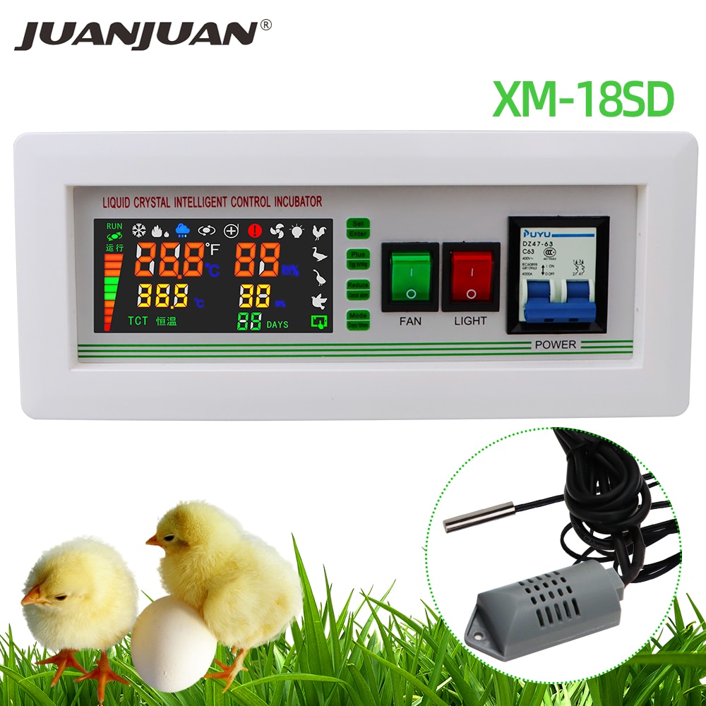 Automatische Ei Incubator Xm-18SD Incubator Controller Digitale Led Temperatuur Vochtigheid Sensoren Kip Vogel Ei Uitkomen Machine