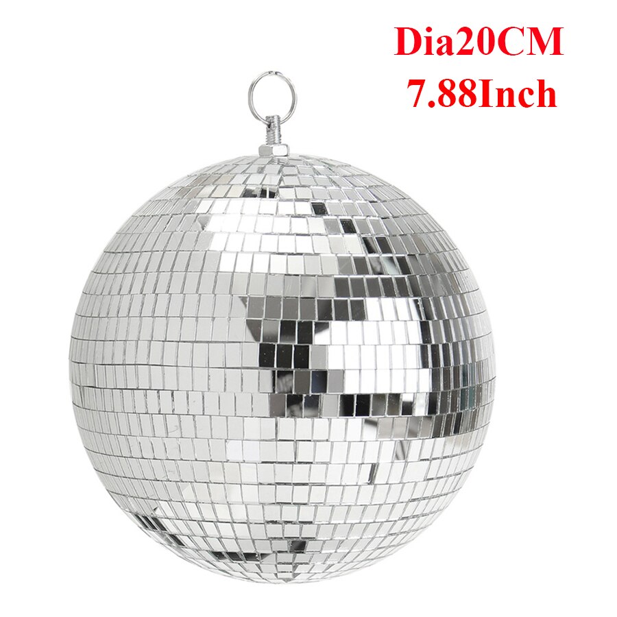 Thrisdar Dia20CM 25CM 30CM Rotating Reflection Glass Mirror Disco Ball Home Party Wedding Disco Mirror Ball Stage Light: Diameter 20CM Ball