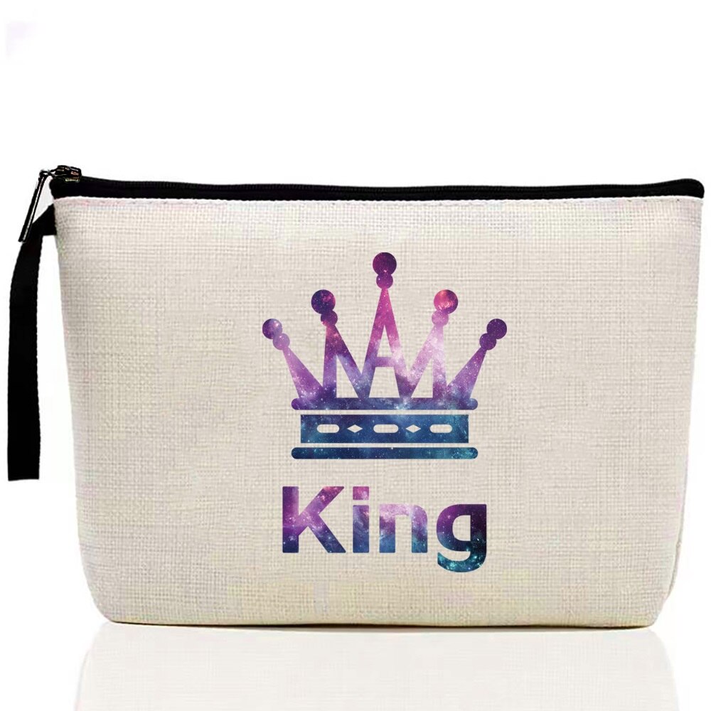 Meisje Make-Up Tas Queen Patroon Klassieke Organizer Bag Zakjes Voor Reistassen Pouch Vrouwen Opslag Cosmetische Tas