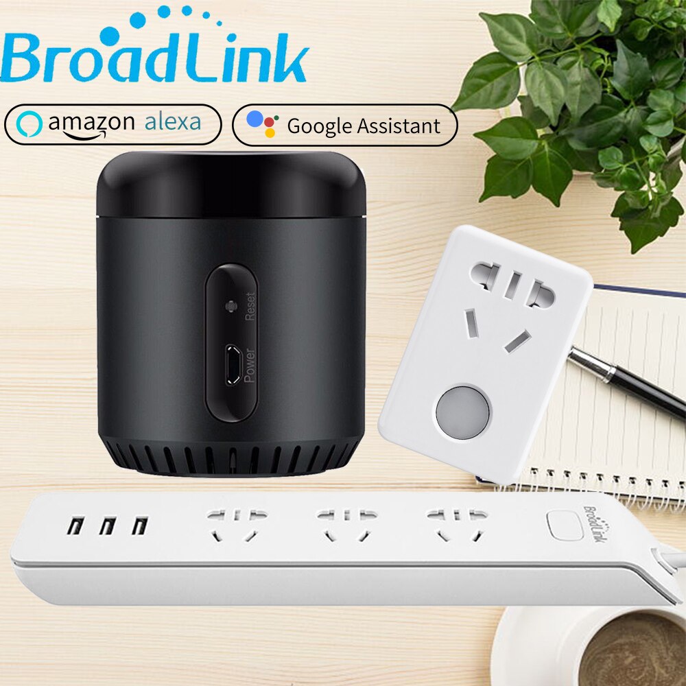 Controlador Broadlink Original RM Mini 3 + WiFi + IR Aplicación de hogar inteligente Control remoto para Alexa de Google