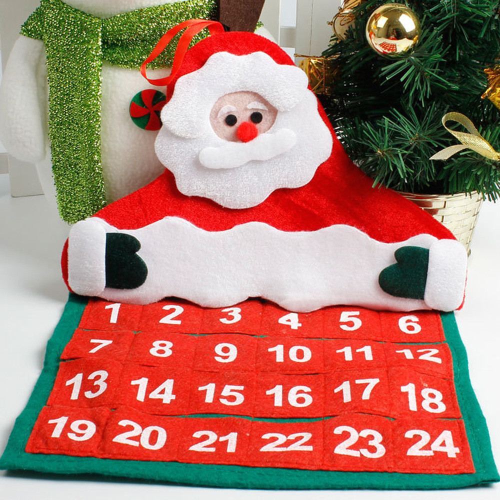 Cartoon Kerstman Advent Kalender Kerst Countdown Kalender Deur Xmas Tree Ornament Calendario Adviento Kerst Kalender
