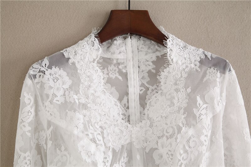 Gohypdug langærmet bryllupsjakke bryllup bolero kvinder brudeomslag bryllupsfrakke blondejakke boho bryllup
