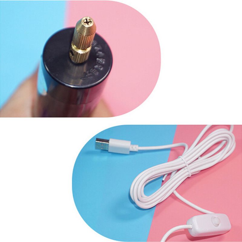 Elektrische Hand Bohrer Schlüssel 5V Hand Motor Loch Machen Harz Schmuck Mini Bohrer Usb