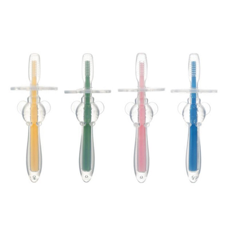 Safety Silicone Soft Teeth Brushes For Baby Kids Oral Training Toothbrush Baby Boy Girls Baffle Toothbrushes Dental Care