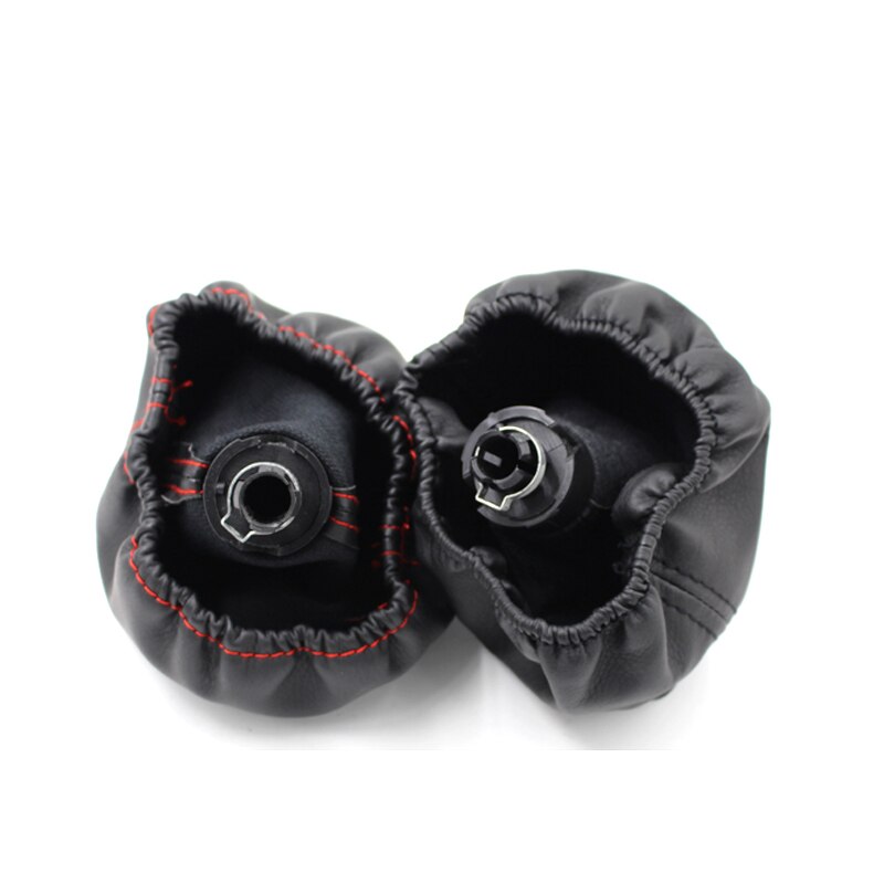 Pour Golf 3 MK3 noir argent capuchon 5 et 6 vitesses 12mm rouge couture bâton boutons de changement de vitesse bouton de changement de vitesse de voiture Gaitor botte couverture