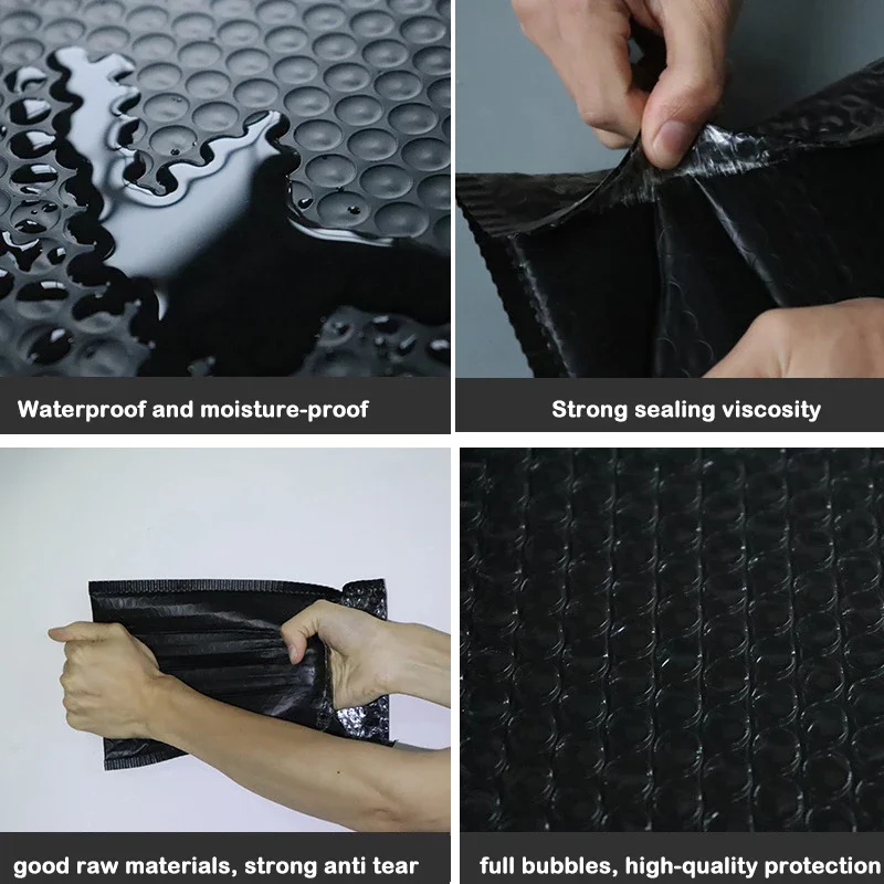 20PCS Black Bubble Mailers Poly Bubble Mailer Self Seal Padded Envelopes Bags Packaging Envelope Bag 25x30cm