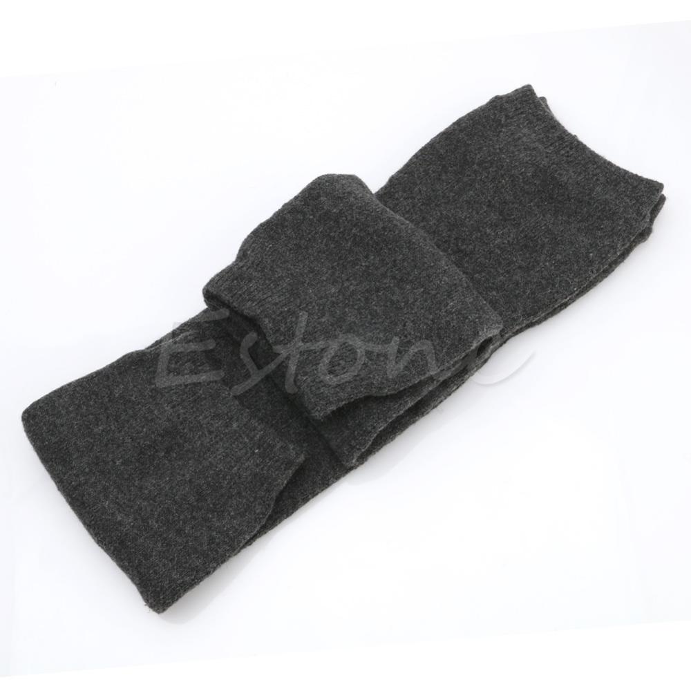 1 paio di scaldamuscoli da donna in lana cachemire da uomo con gamba calda: grigio