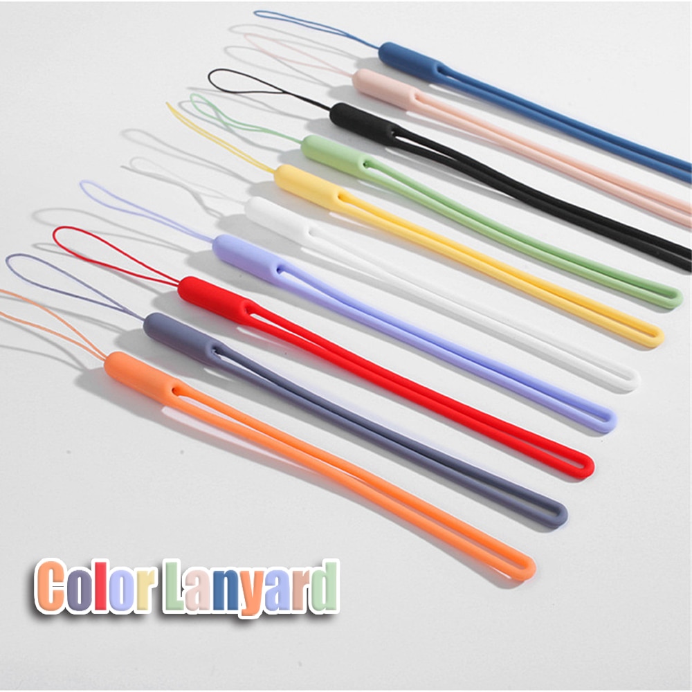Lanière de téléphone portable corde de main en silicone courte anti-perte couleur lanière de téléphone souple flexible clé U disque lanière multifonction