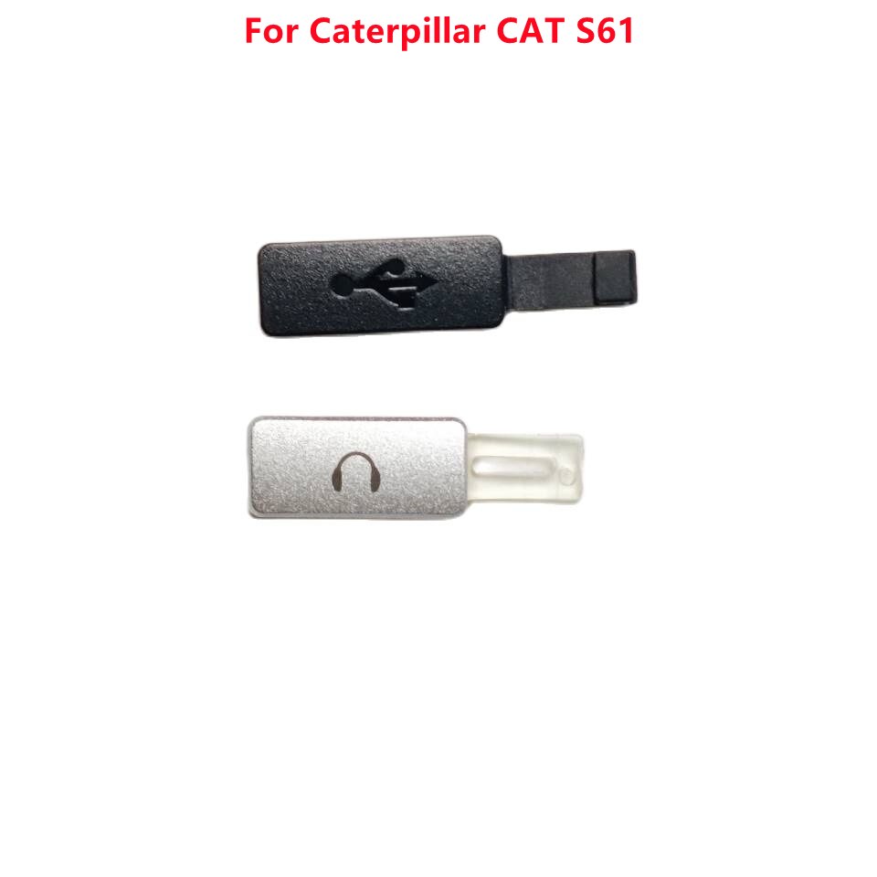 Original USB Dust-Proof Port + Earphone Dust-Proof Port stopper For Caterpillar CAT S61 Smartphone