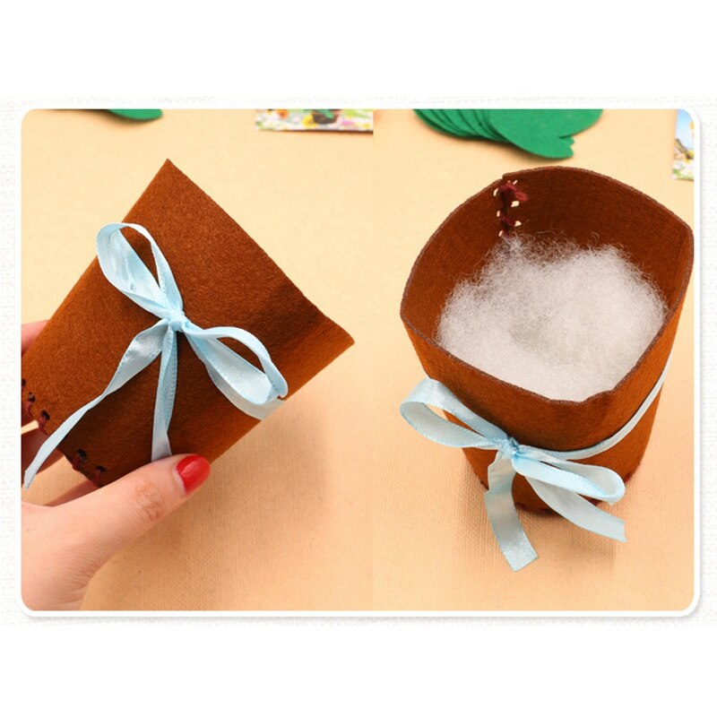 Non-Woven Potted Plants Without Cutting Flower Pots Children Diy Handmade Flowers Making Carnation Material Package