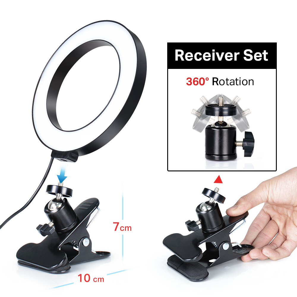 Anneau lumière photographie éclairage lampe à LED avec trépied pour support de téléphone portable accessoires de support avec pince pour Photo Selfie vidéo