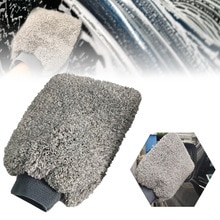 Gray Plus Velvet Fiber Car Wash Gloves Car Cleaning Tool Home Use Multi-function Cleaning Brush Car Detailing