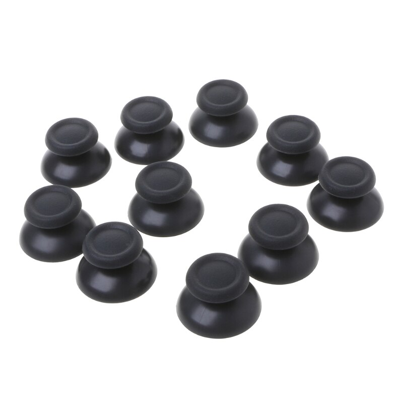 1 sett /10 stk plast svart analog thumbstick thumb stick erstatte for playstation 4 ps4 pro controller thumbstick cap