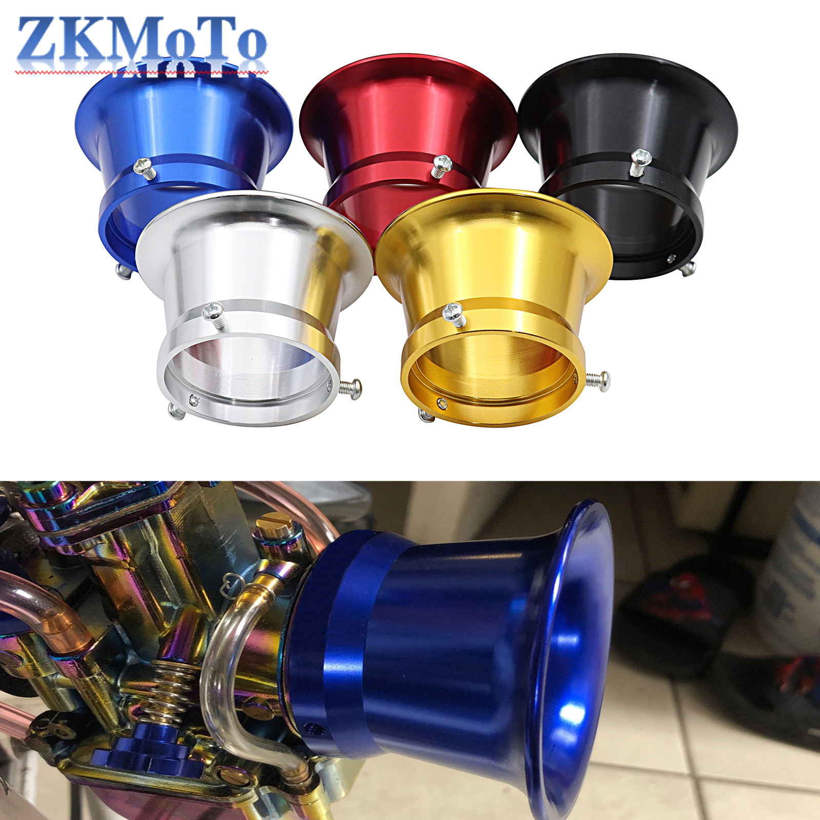 50Mm Motorfiets Luchtfilter Windhoorn Beker Trompet Voor Keihin Pwk Oko Mikuni 21Mm 24 26Mm 28Mm 30Mm Pe28 30 Carburateur Enz
