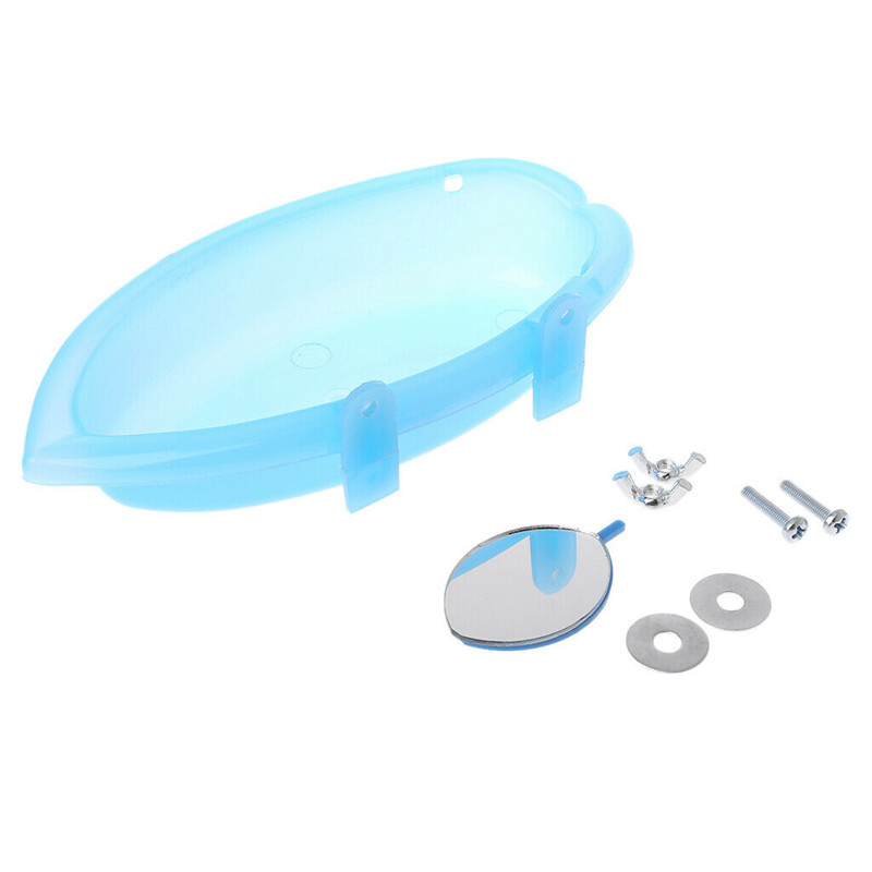 Bird Water Bath Tub With Mirror For Pet Bird Cage Hanging Bowl Parrots Parakeet Birdbath