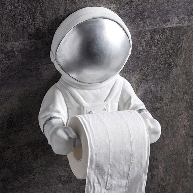 Nordic Astronaut Paper Towel Roll Holder And Dispenser Tube Toilet Rack Toilet Wall Hanging Tissue Ornament