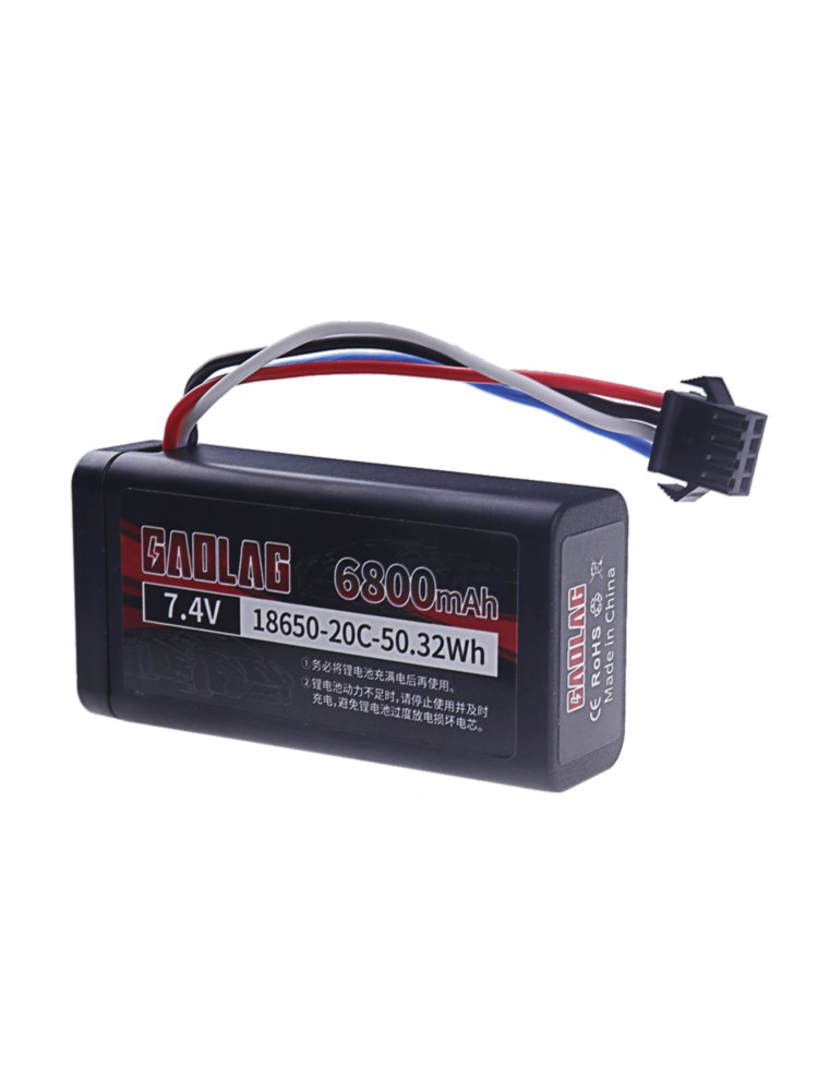 18650 7.4V 3500Mah/5000/6800mAh Li-ion battery SM4P plug/Charger for Udi007 Udi001 UDI002 UDI902 HJ806 960 961 RC racing boat