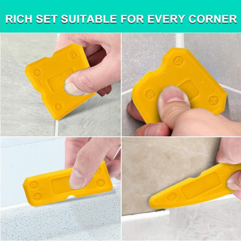 2/4/11 pcs Window Door Silicone Sealant Spreader Spatula Scraper Cement Caulk Removal Tool Finishing Sealant Grout Kit Caulking