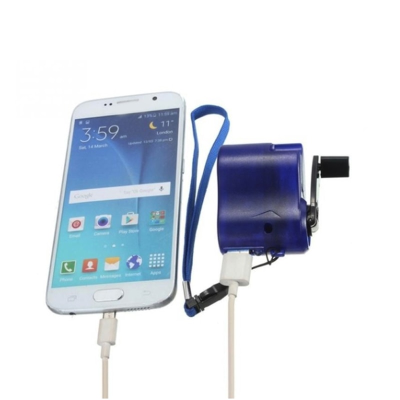 Portable Hand Crank Emergency Hand Power Dynamo Hand Crank USB Charging Charger For Iphone SANSUNG