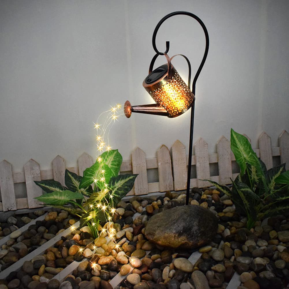 Luces LED de Arte de jardín, regadera Solar de hadas, regadera de riego, cadena de luces de decoración de jardín, nueva