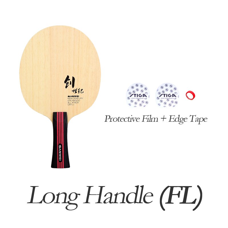 SANWEI Century Table Tennis Blade (5 Ply Wood, Allround) Racket Ping Pong Bat Paddle: FL FT