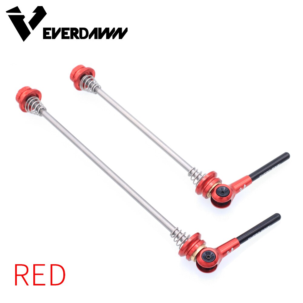 Pinchos rápidos ligeros de titanio Ti para bicicleta, palanca de liberación rápida para bicicleta de montaña y carretera, buje de rueda delantero 100 trasero de 135mm: Red