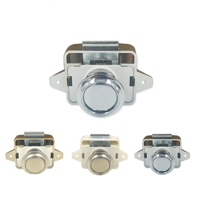 Zinc alloy push button catch hidden door lock Handle for Camper Caravan Motor home Cupboard Cabinet Drawer Furniture Hardware
