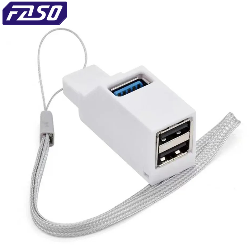 FASO Usb HUB port hub USB 3.0 HUB Adapter Extender Mini Splitter Box 1 to 3 Ports High Speed USB 2.0 For PC Laptop Disk Card PC